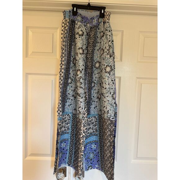 Johnny Was Casablanca Wide Leg Linen Patchwork Floral Pull-On Lounge Pants S - Picture 2 of 9